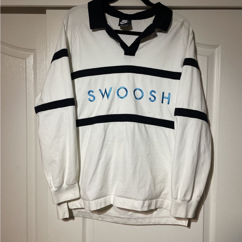 Nike Men's White and Black Sweater